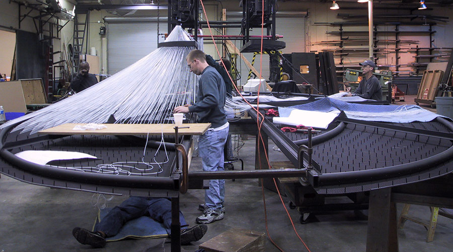 Fiber Optic Chandelier - Fabrication