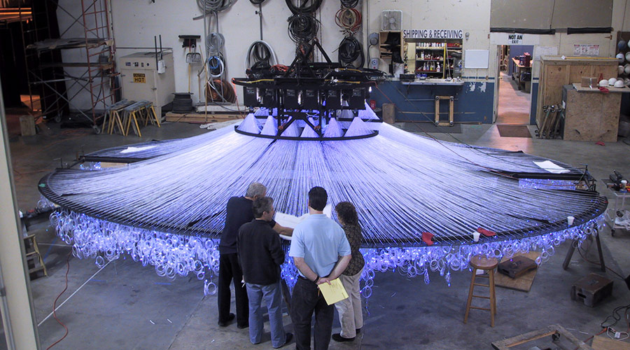 Fiber Optic Chandelier - Fabrication