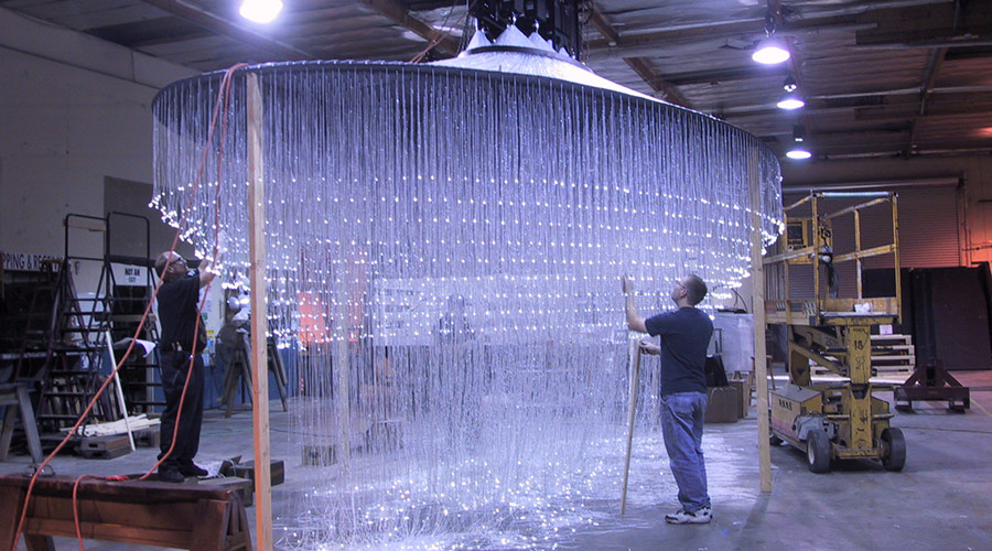 Fiber Optic Chandelier - Fabrication