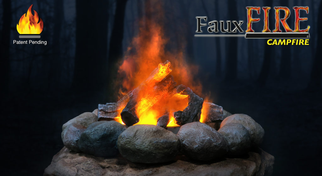 Simulated Fake Flame Campfire