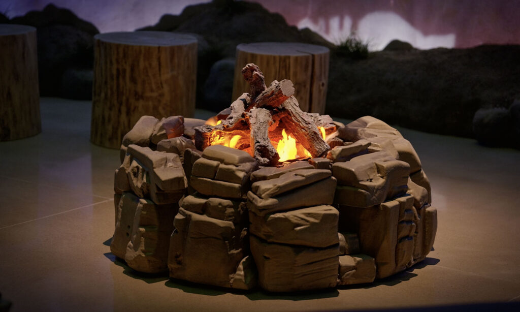 Fake Flame Silk Campfire