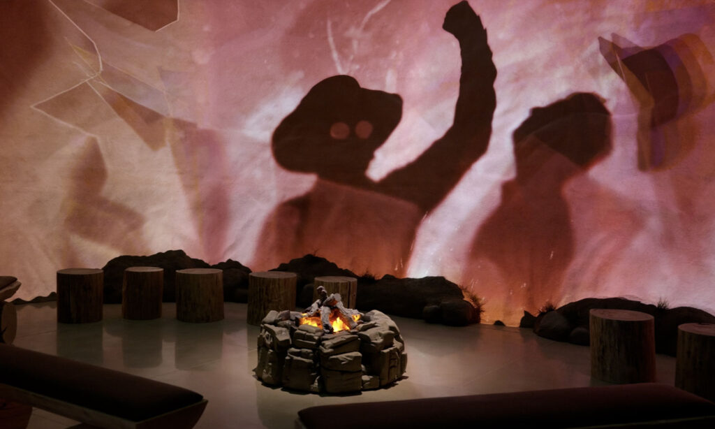 Fake Flame Silk Campfire